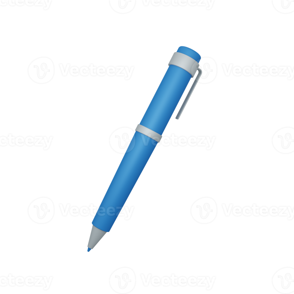 3d Rendern Stift isoliert. nützlich zum Bildung und Büro Design Illustration Prämie png