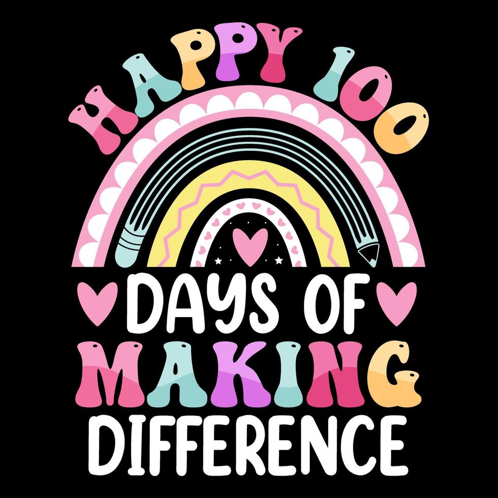 100th days of school t shirt, hundred days t shirt design, Coloring t shirt, Kids T shirt design vector