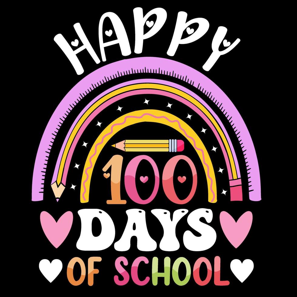 100th days of school t shirt, hundred days t shirt design, Coloring t shirt, Kids T shirt design vector