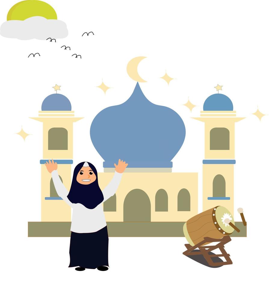 happy celebration ramadhan vector