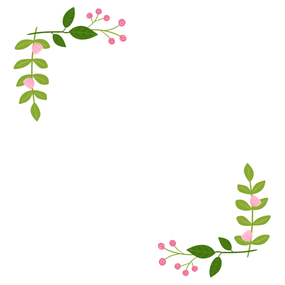 Floral border wreath png