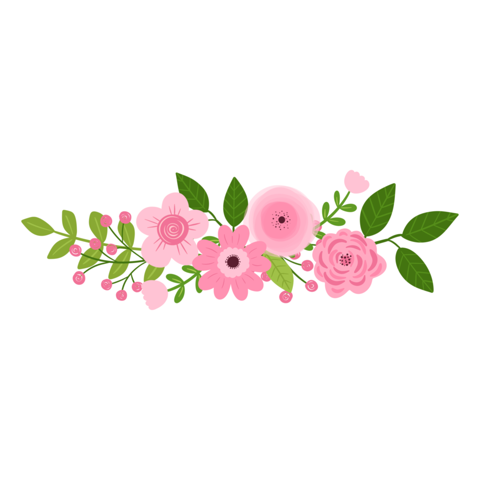 Floral border wreath png