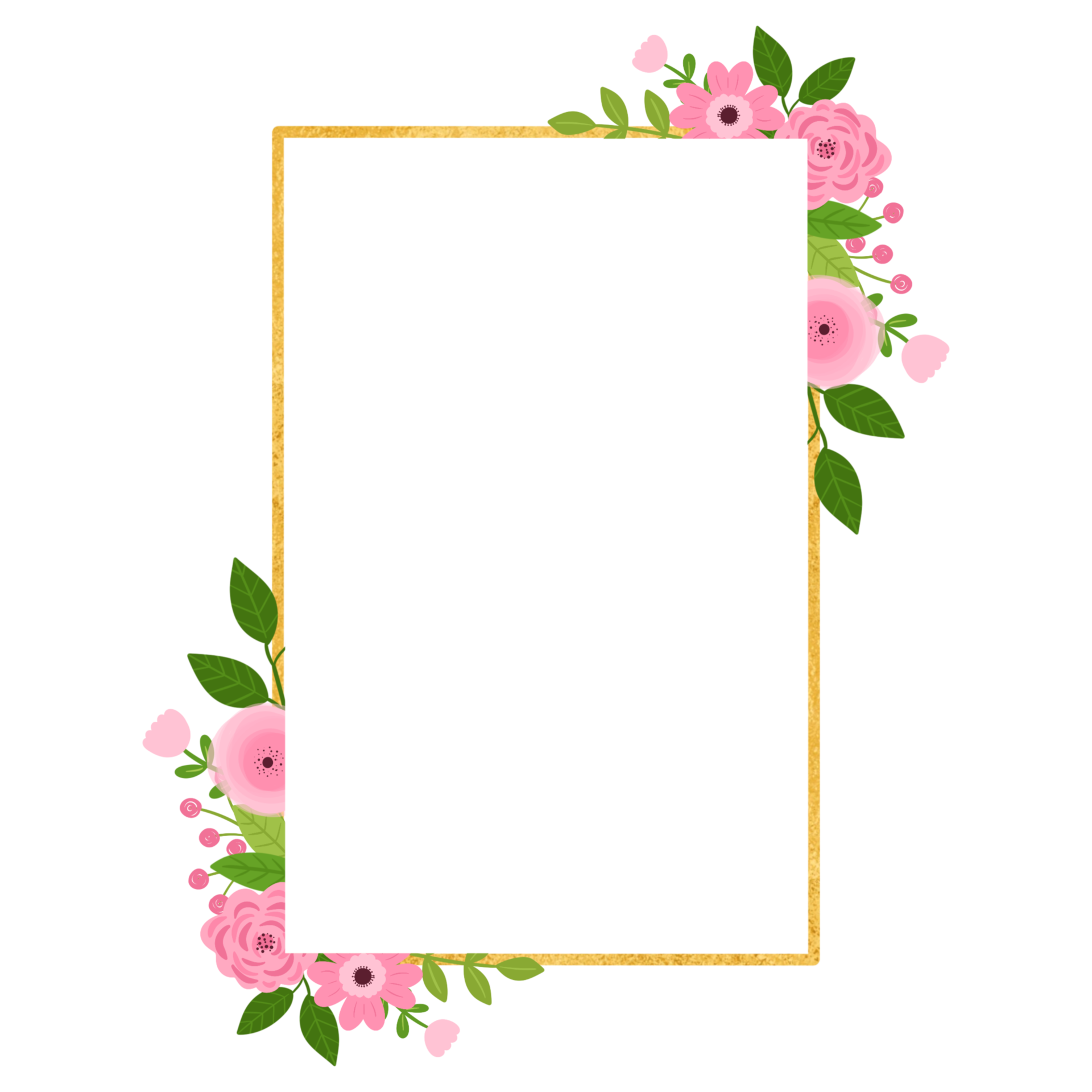 Floral border wreath 20981418 PNG