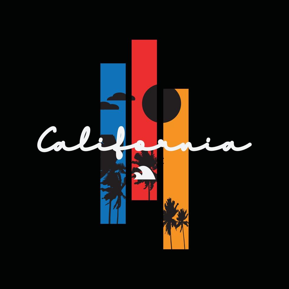 California t-shirt and apparel design vector