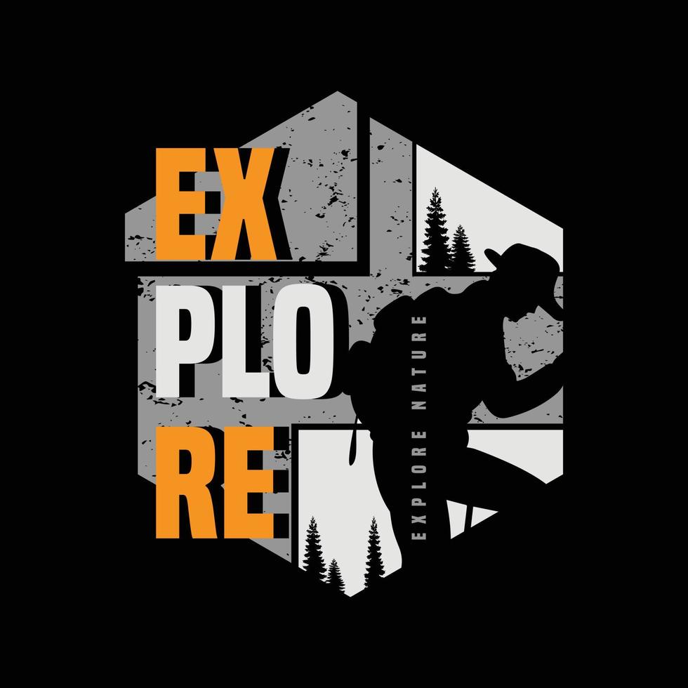 Explore illustration typography. perfect for t shirt design vector