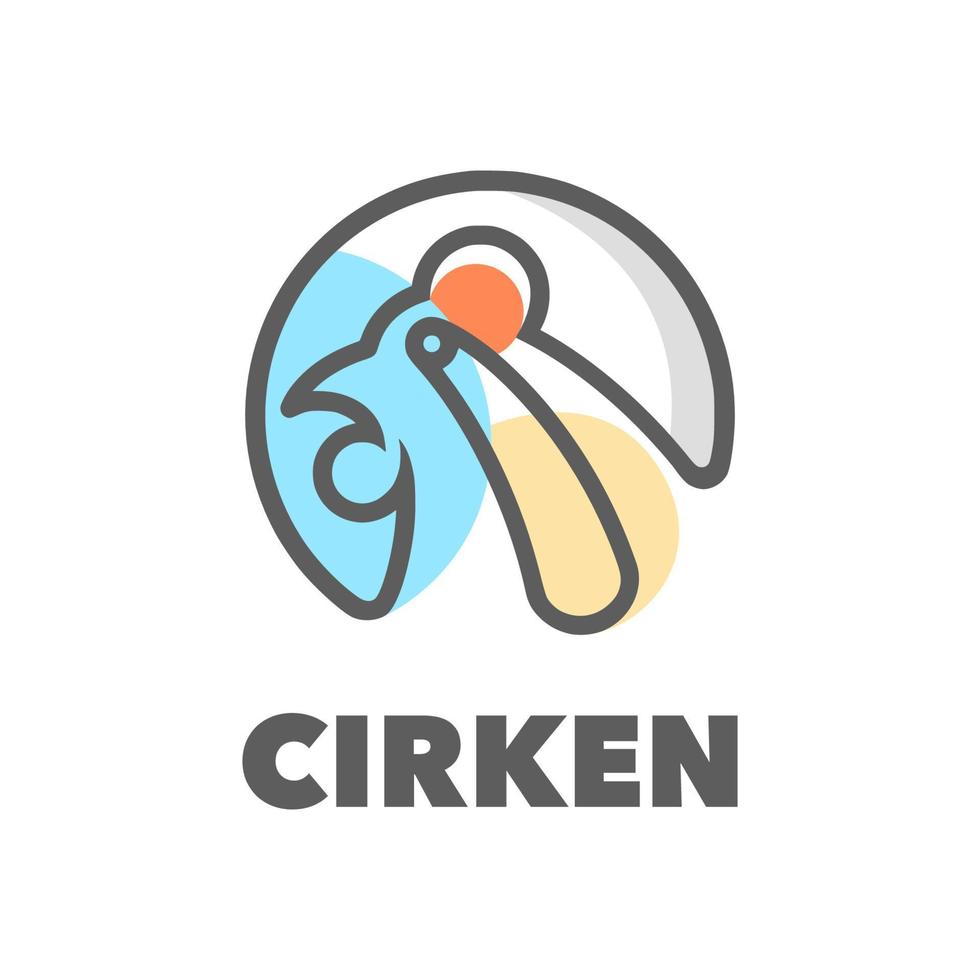 Chicken simple unique logo vector