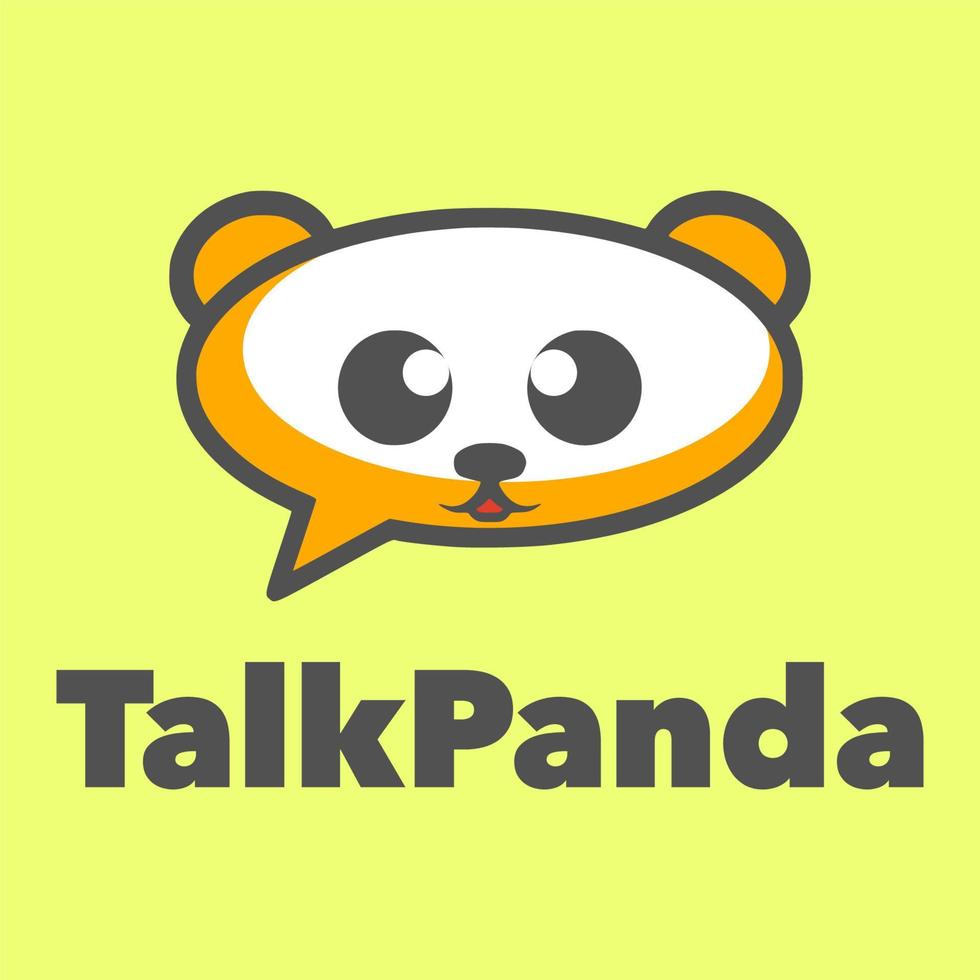 Talk panda cute vector