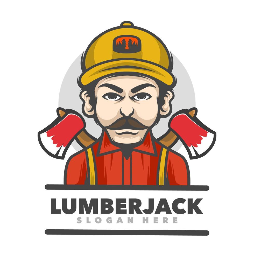 Lumberjack cute mascot vector