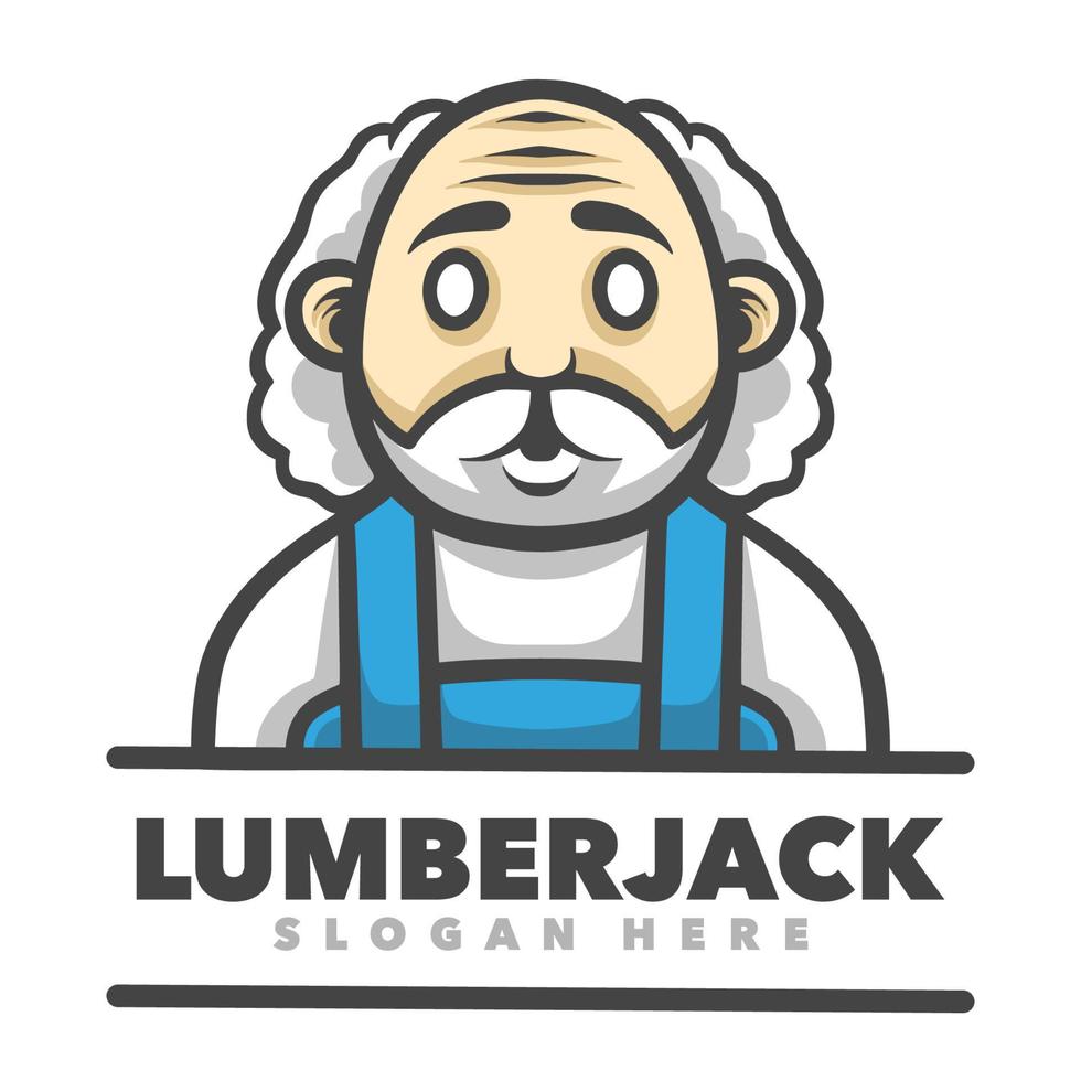 Lumberjack professor mascot vector