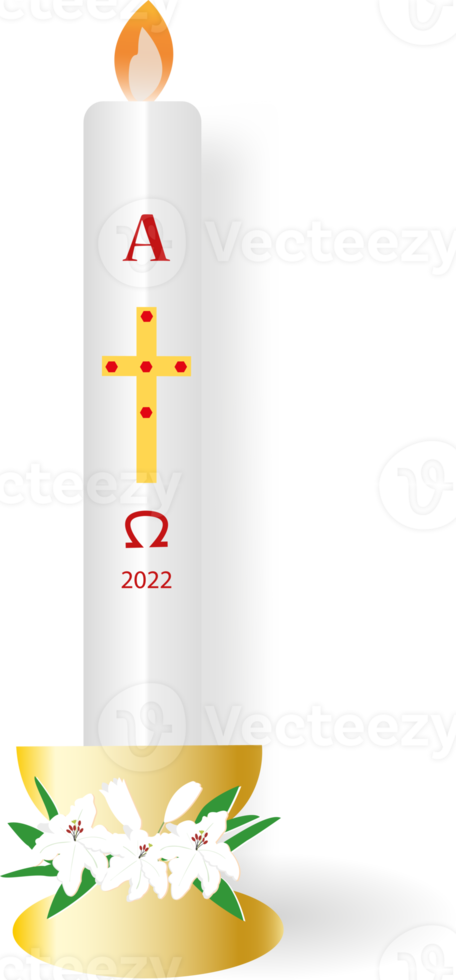 Paschal candle for Easter decoration. png