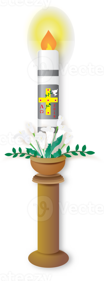 Paschal candle for Easter vigil. png