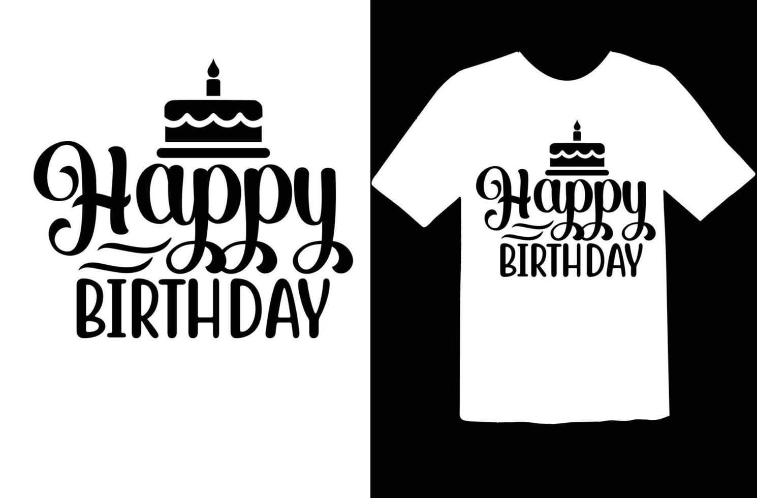 cumpleaños svg t camisa diseño vector