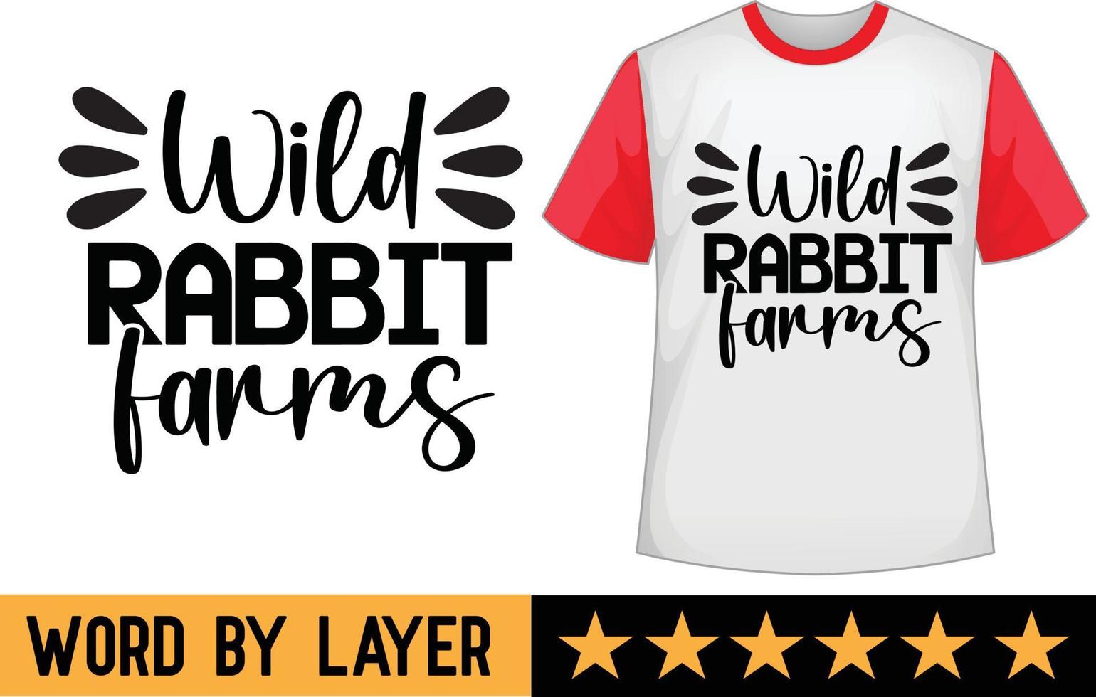salvaje Conejo granjas svg t camisa diseño vector