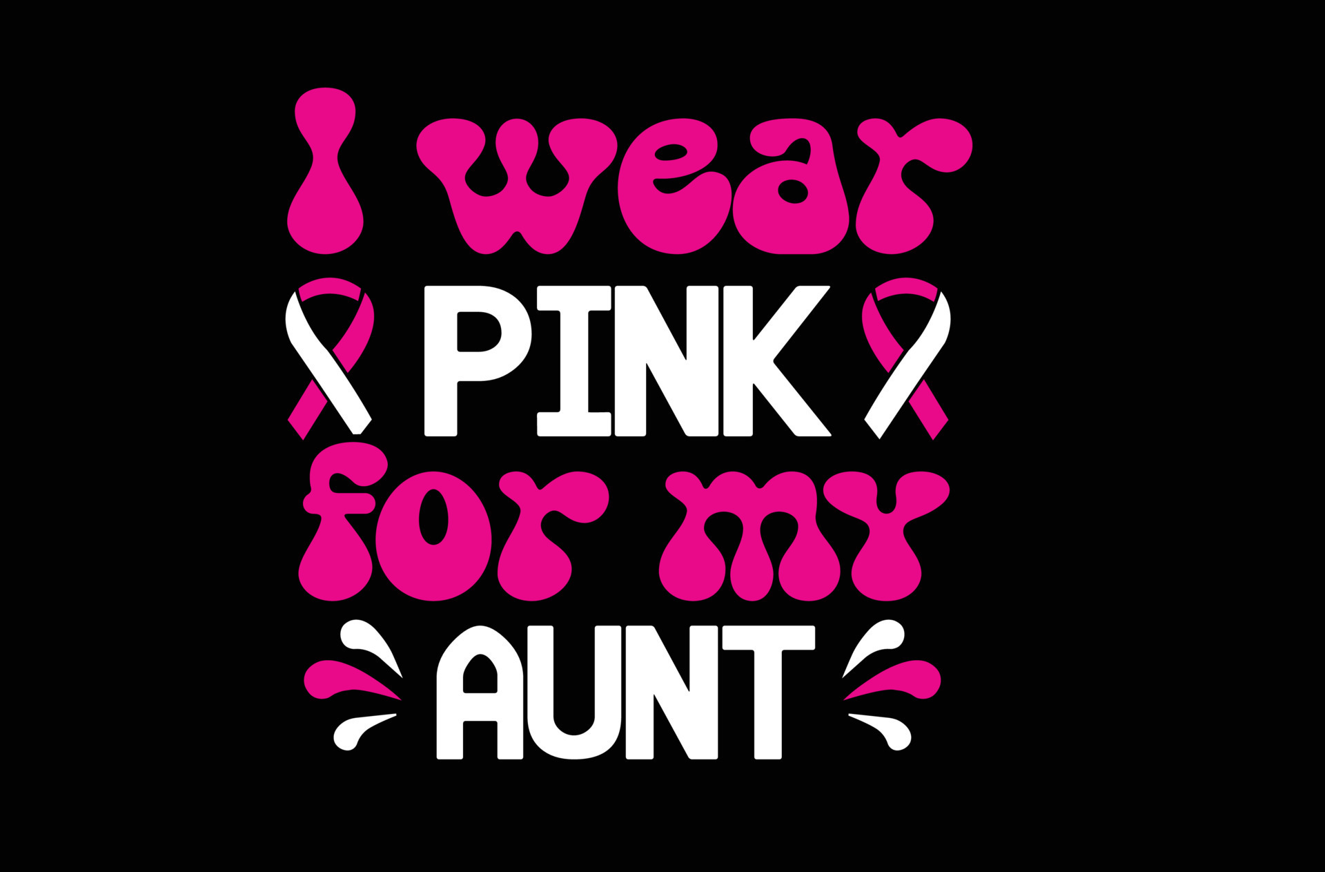I wear pink for my aunt svg t shirt design 20981634 Vector Art at Vecteezy