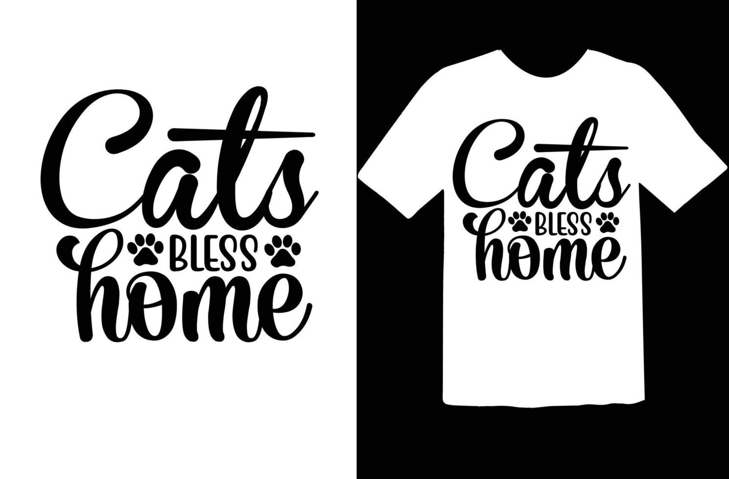 diseño de camiseta de svg de gato vector