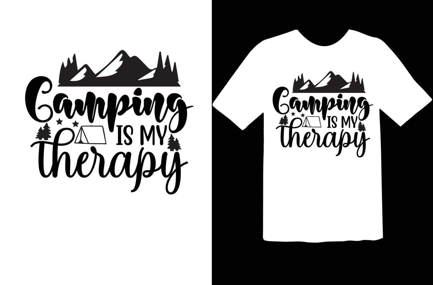 cámping svg t camisa diseño vector