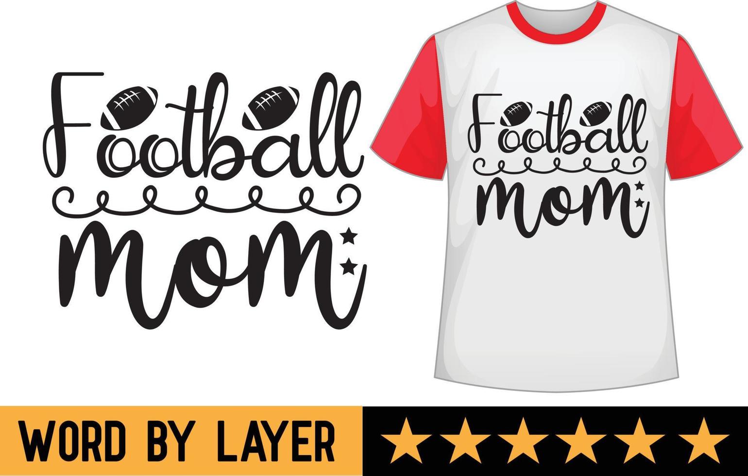 fútbol americano mamá svg t camisa diseño vector