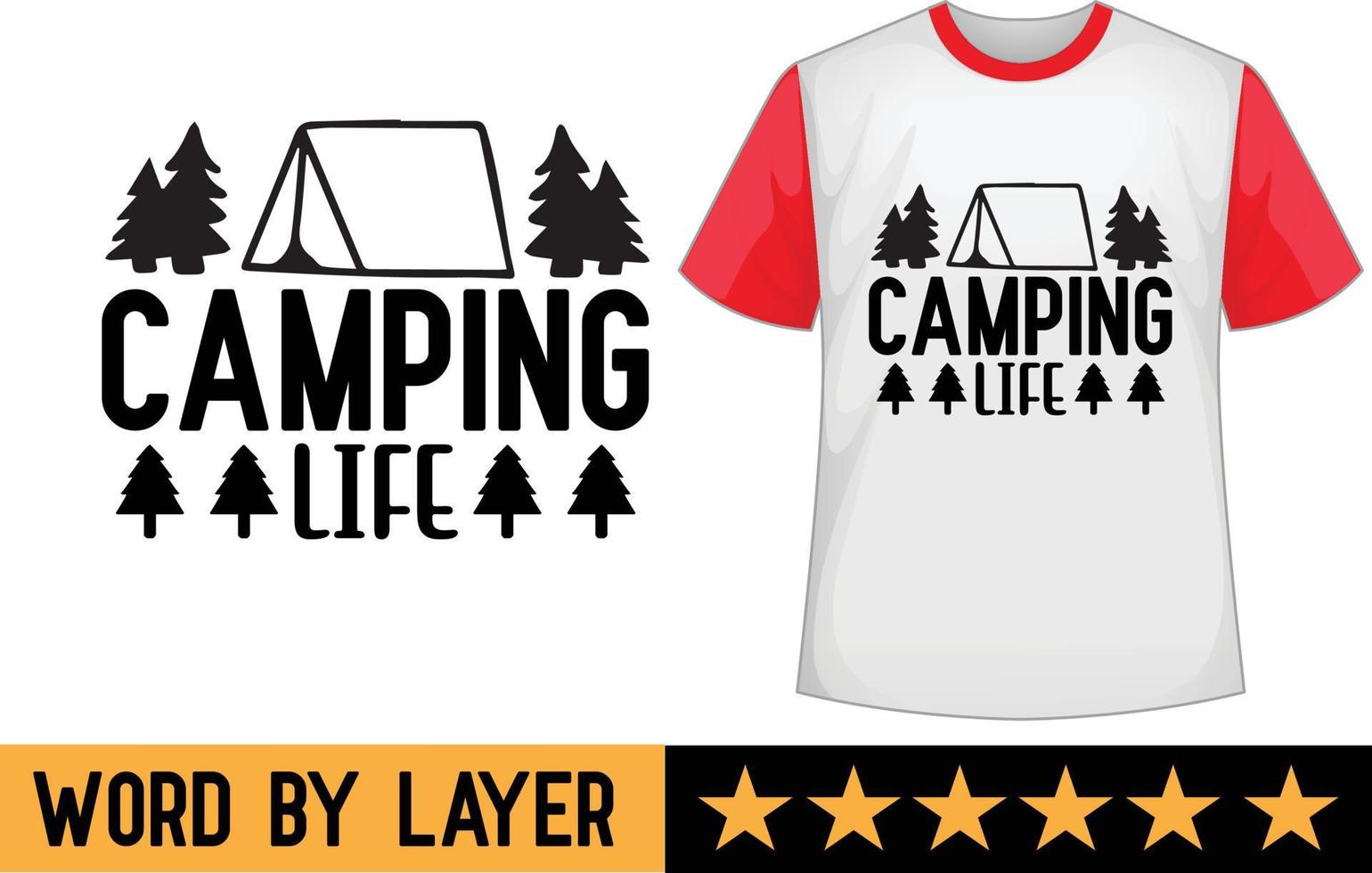 Camping life svg t shirt design vector