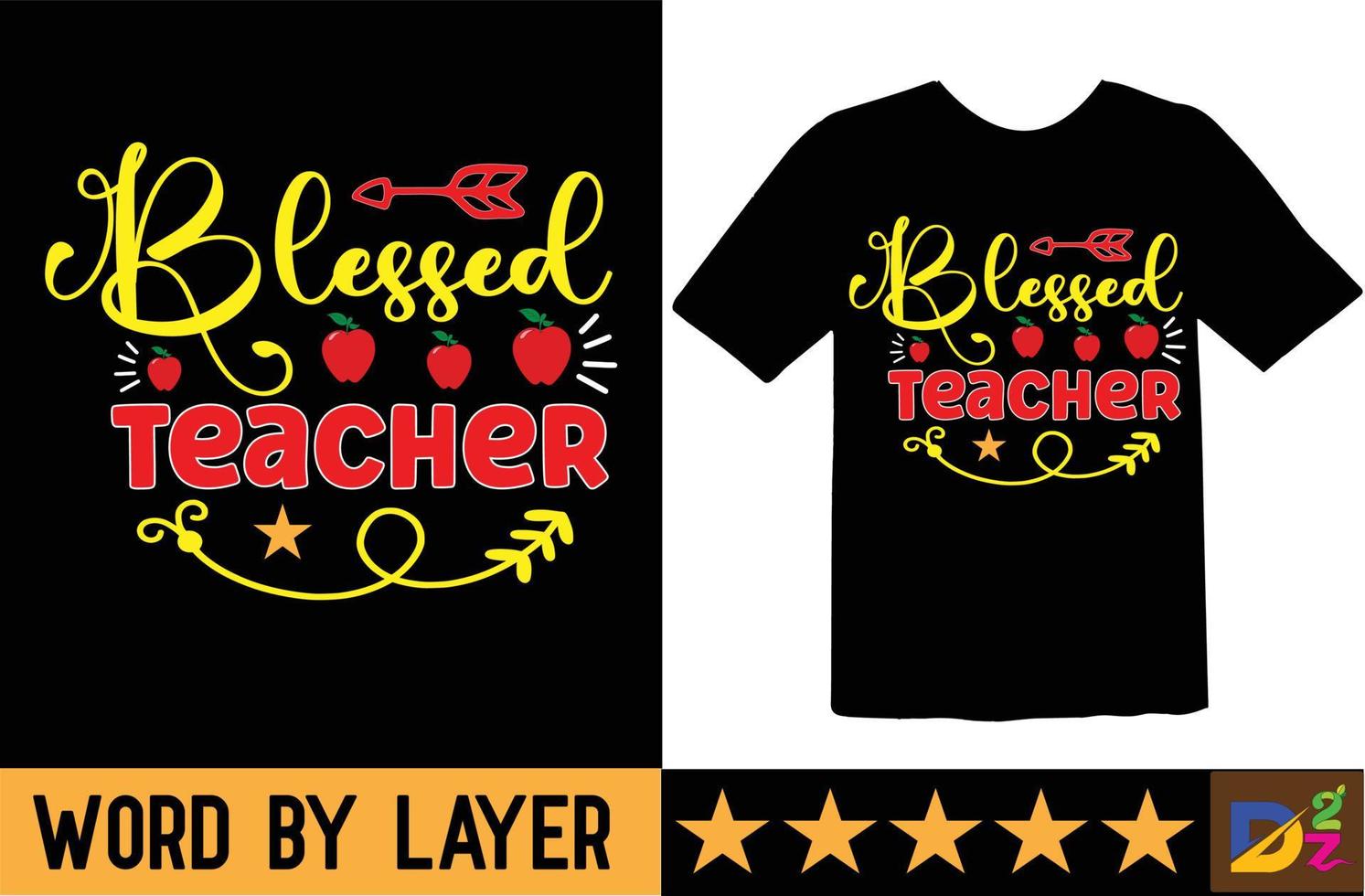 Blessed Teacher svg t shirt design vector