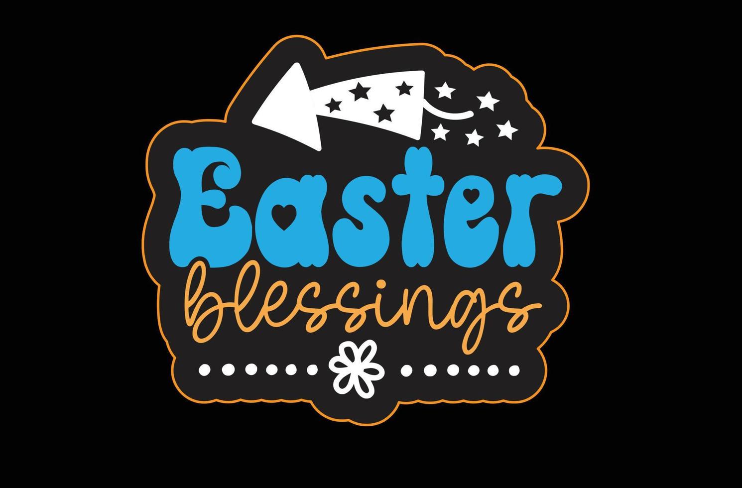 Easter Blessings svg sticker design vector