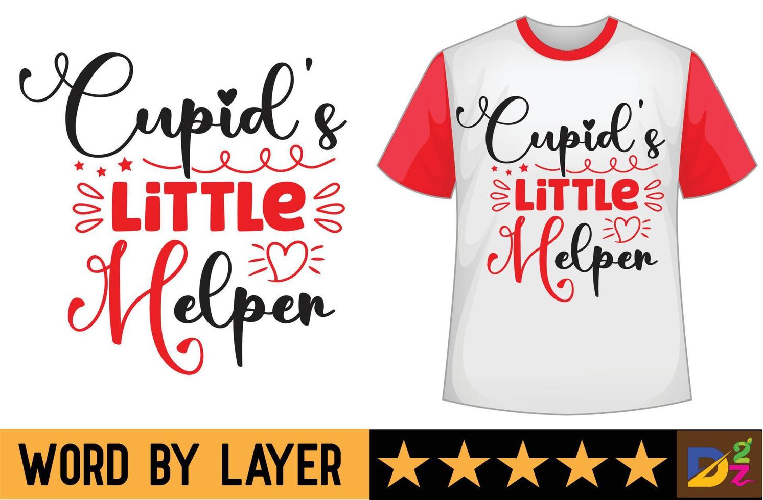 cupido pequeño ayudante svg t camisa diseño vector