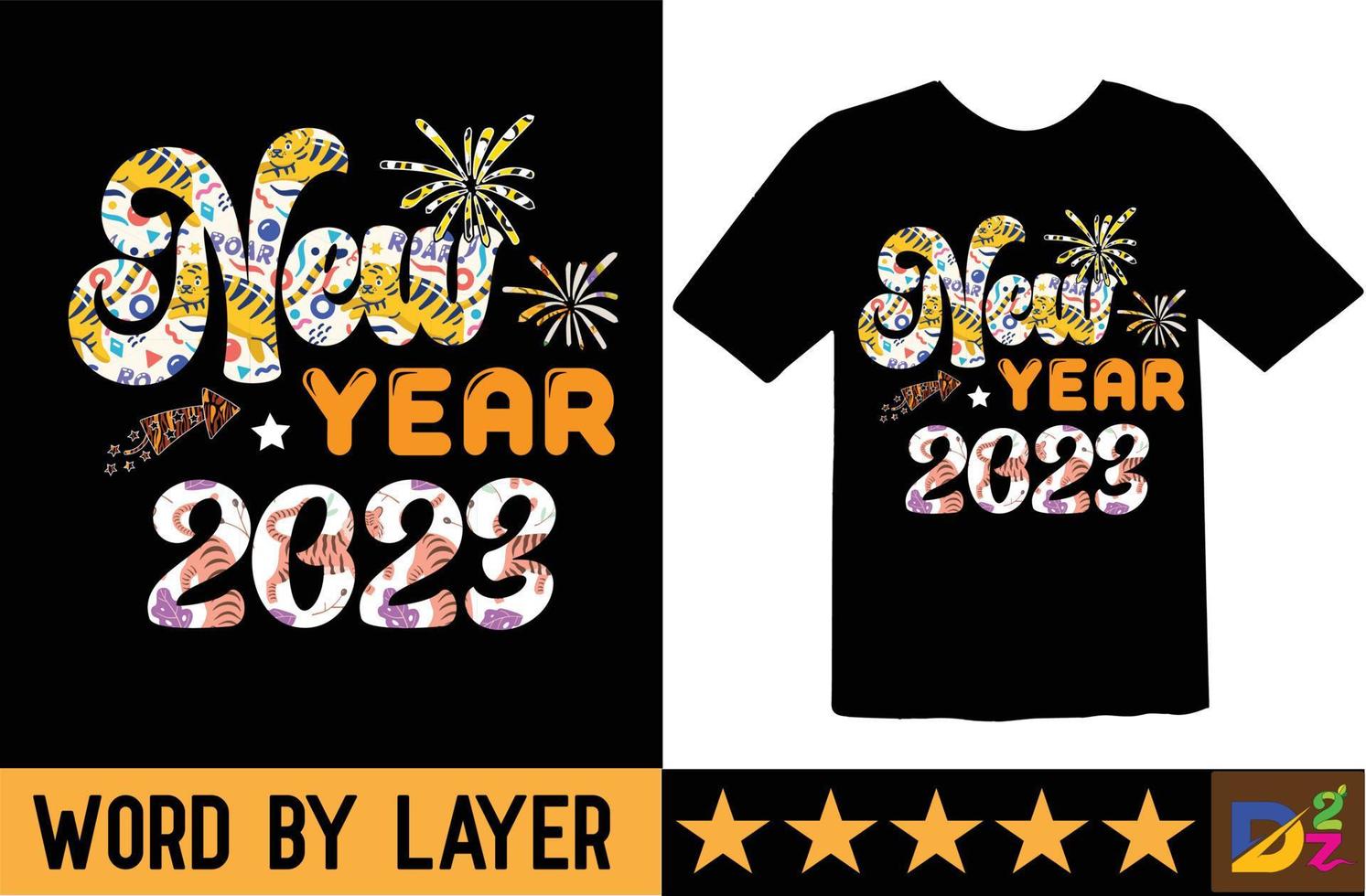 Happy new year svg t shirt design vector