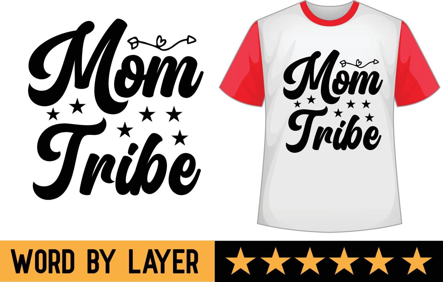 mamá tribu svg t camisa diseño vector