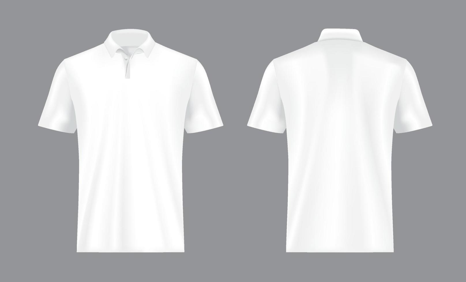 3D White Polo Shirt Mockup vector