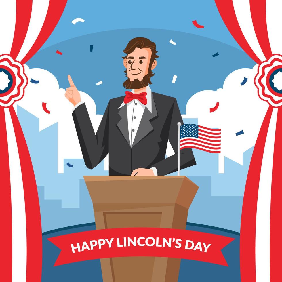 Abraham Lincoln Birthday Concept vector