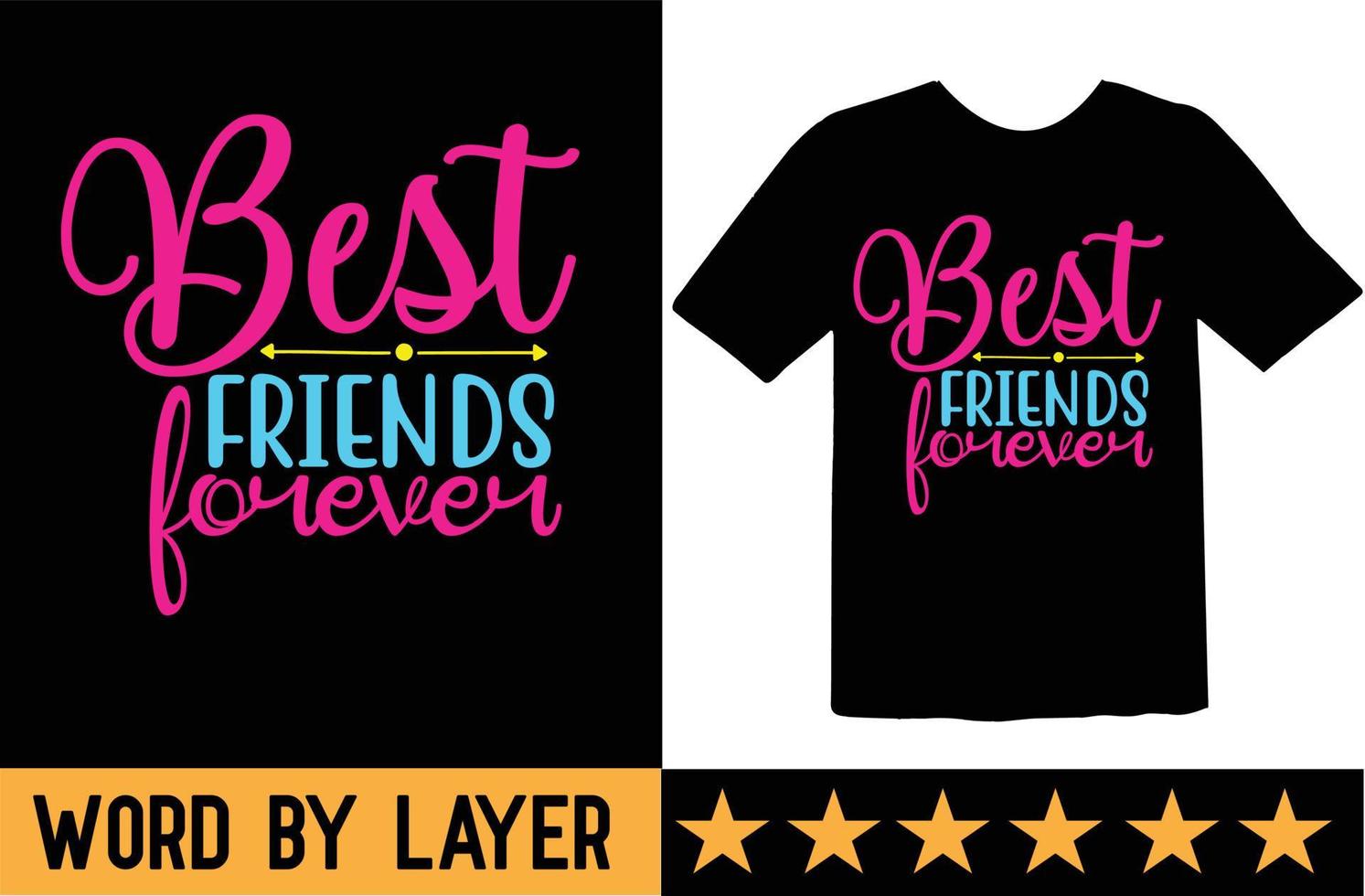 Best friends forever svg t shirt design vector