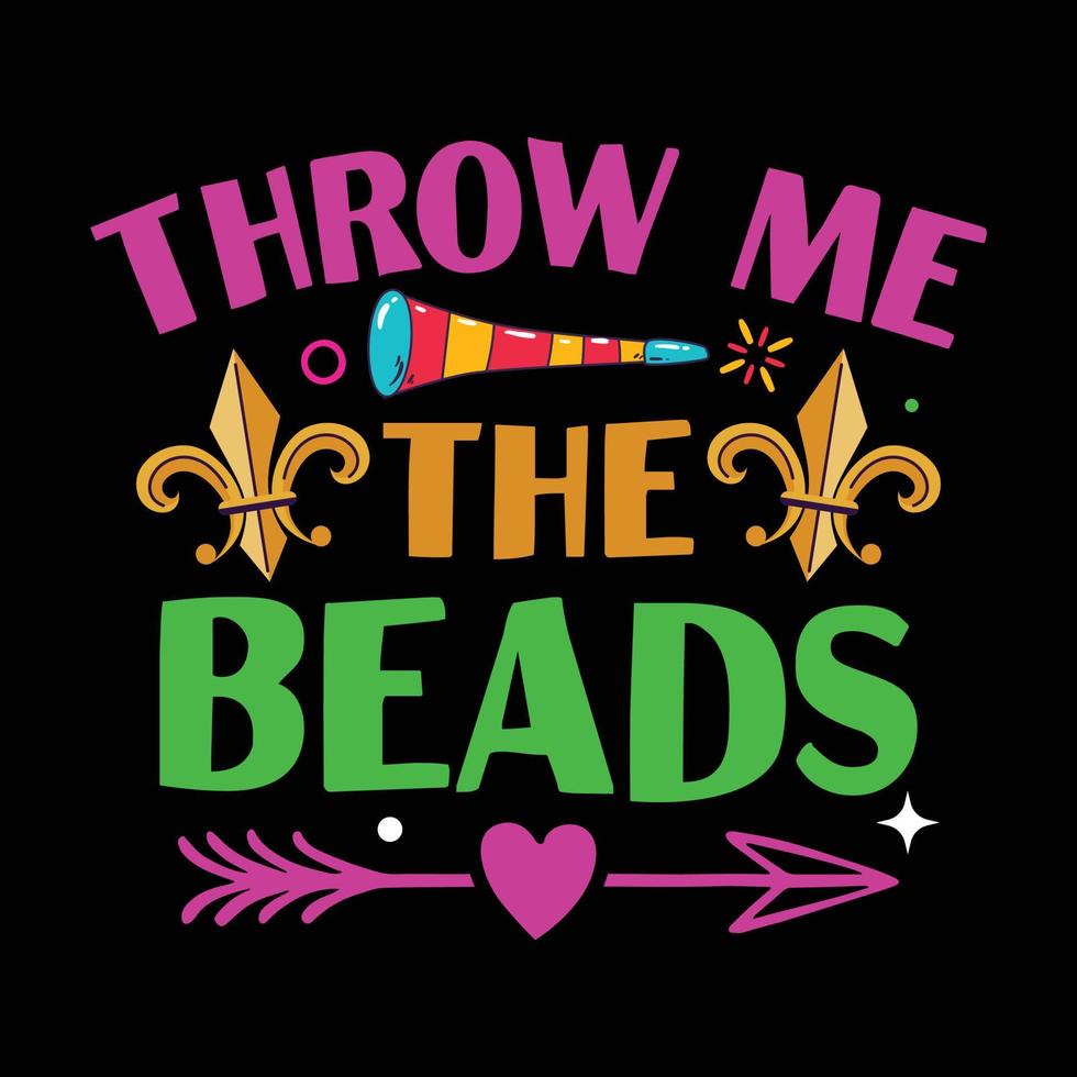 Throw me the beads vector