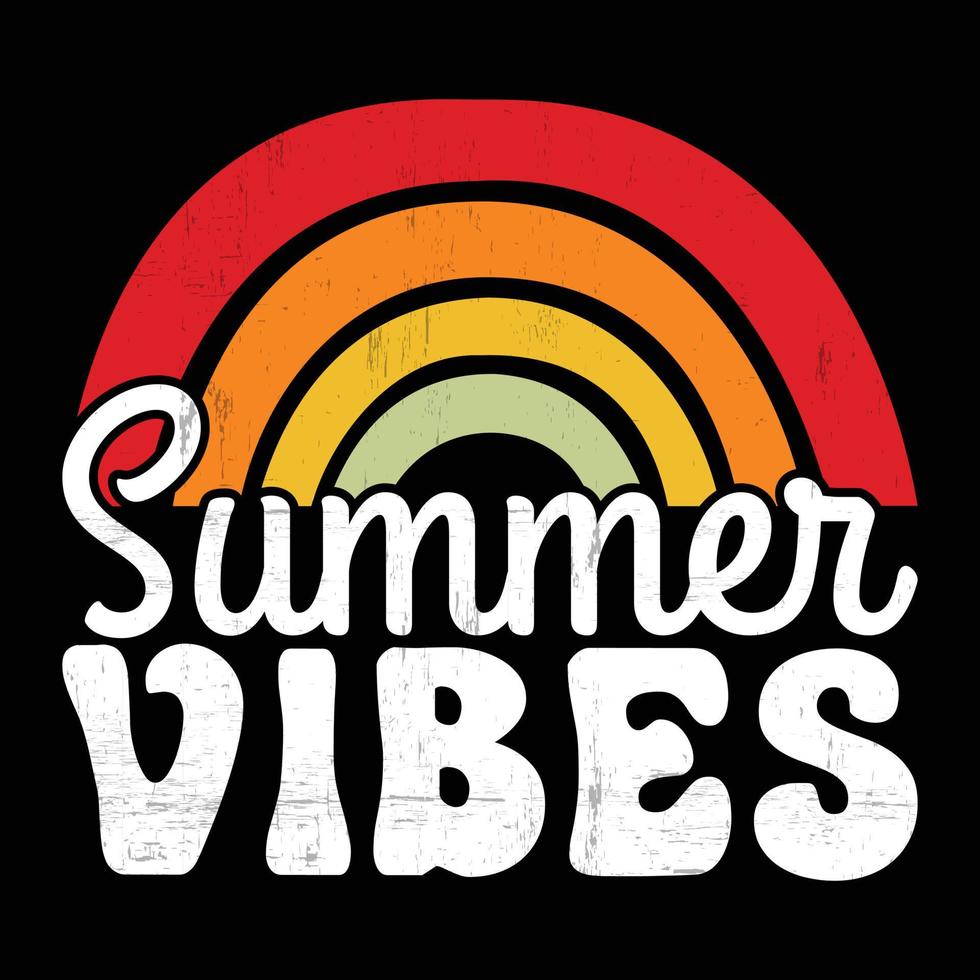 Summer Vibes Sunshine Sunrise Sunset Summer Vacation vector
