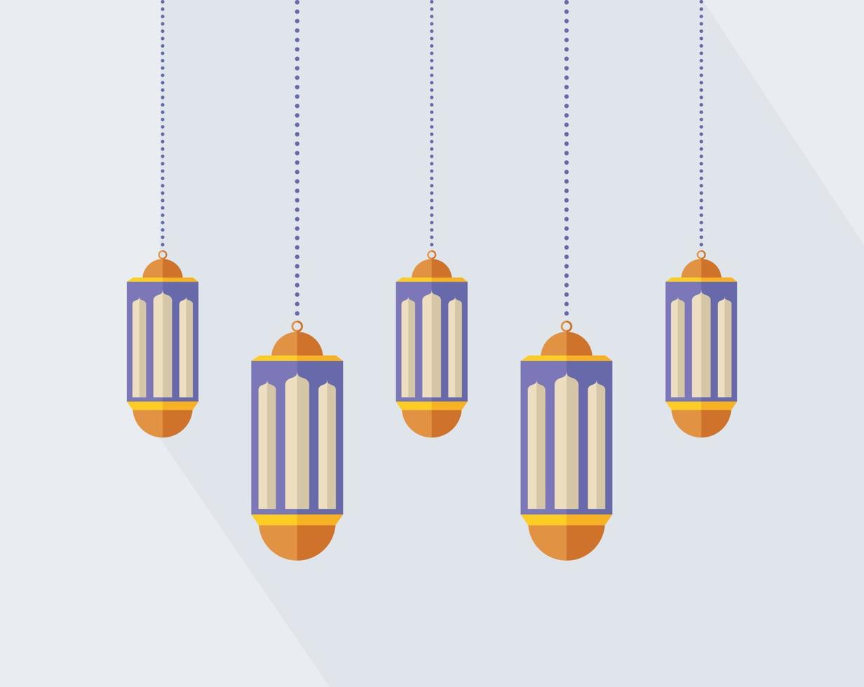 lamp muslim design vector