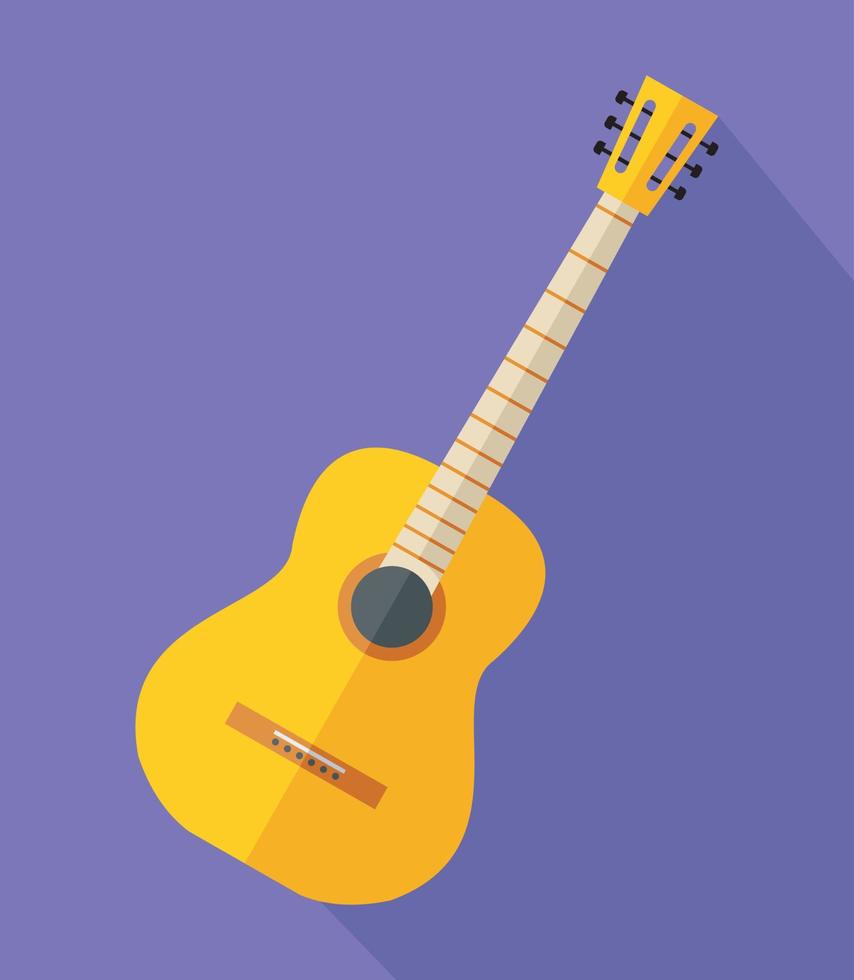 flat design guitar vector