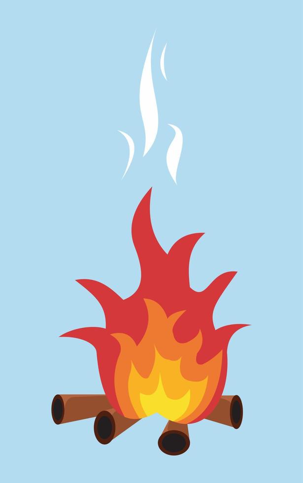 ilustración de un ardiente fuego vector