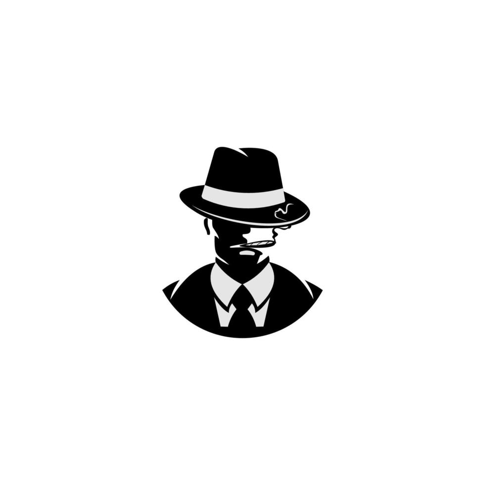Spy vector isolated flat illustration. detective icon isolated on white ...
