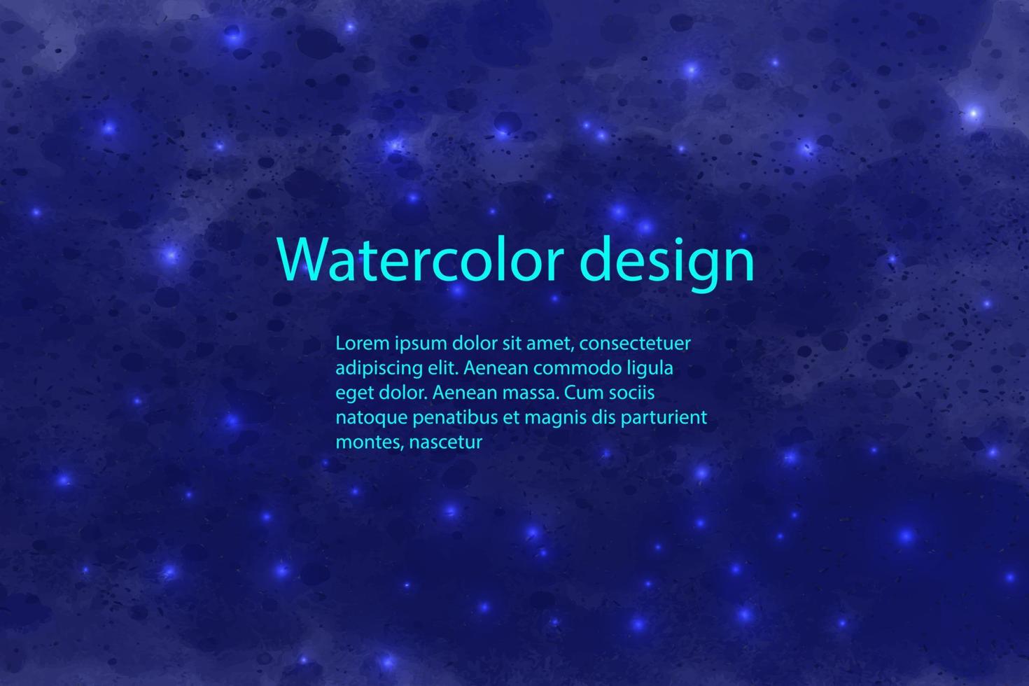 star vector dark blue space background with constellations and clouds. Watercolor night sky inspirational illustration.