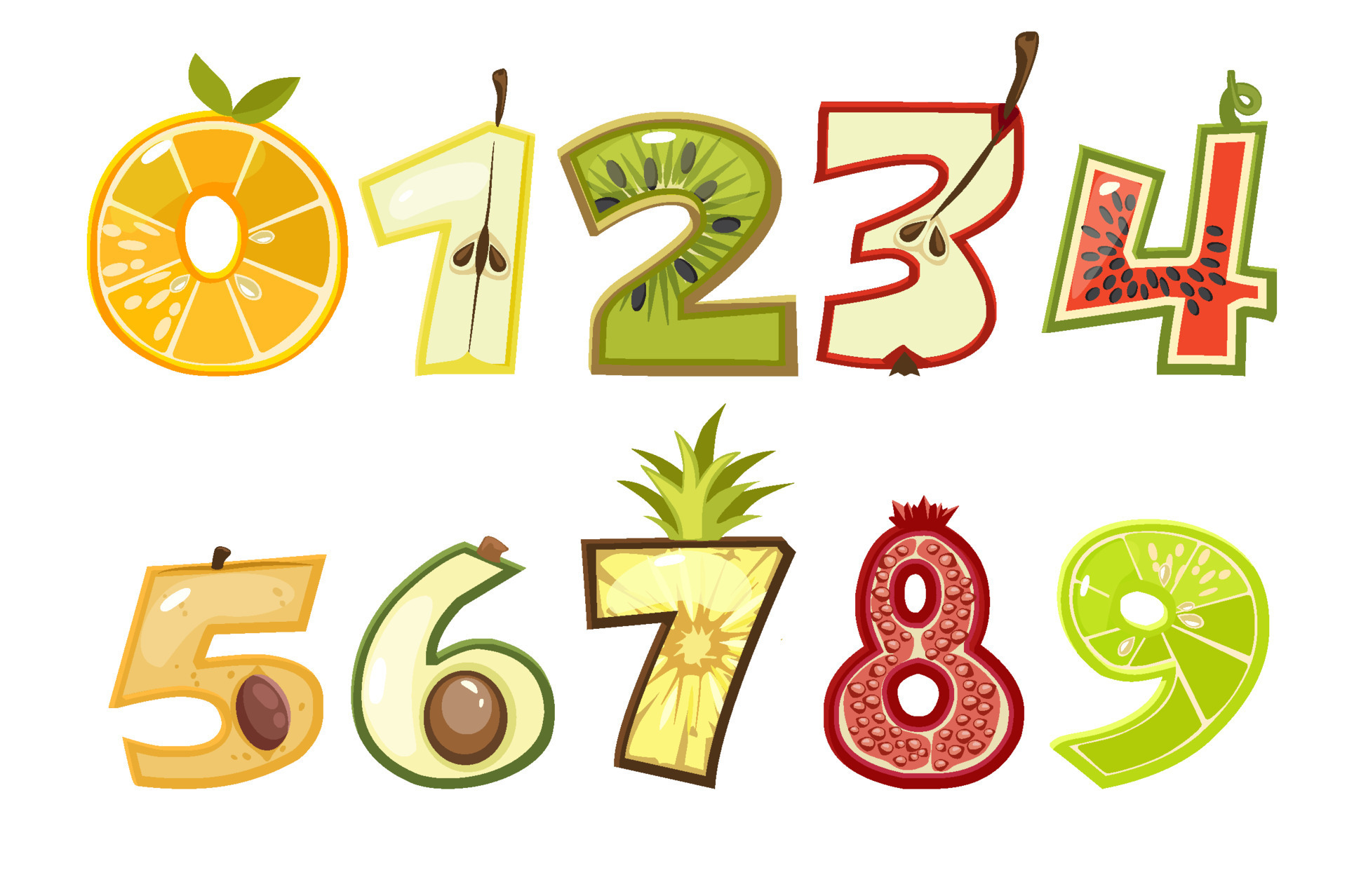 Fruits число. 6 Цифра из манго. 9 Цифра из манго. Bundle Summer Alphabet PNG.