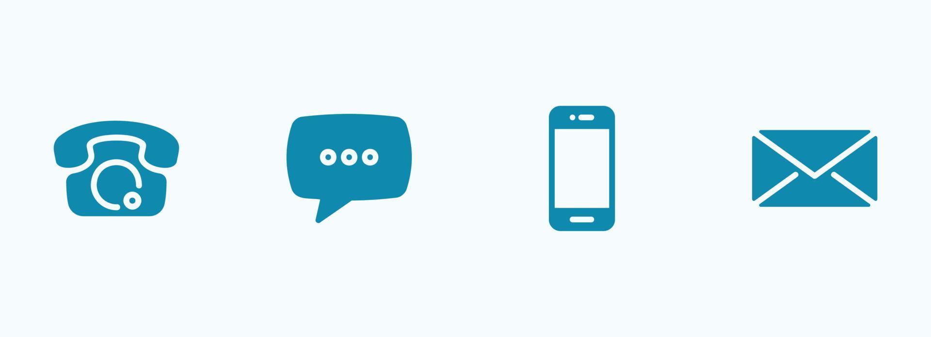 sencillo vector icono en un tema móvil teléfono, correo, mensajes