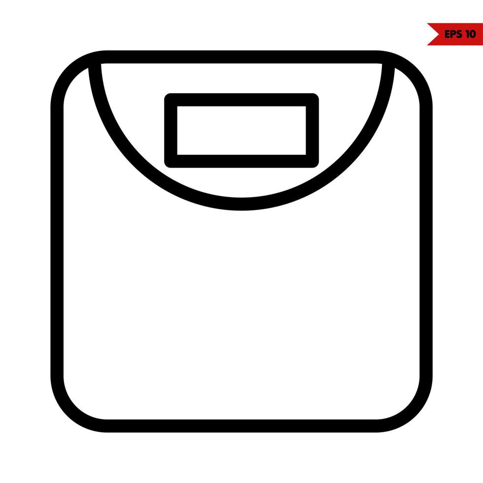 scale line icon vector