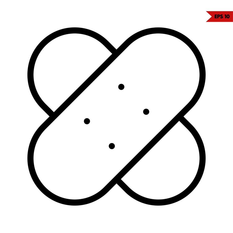 bandage line icon vector