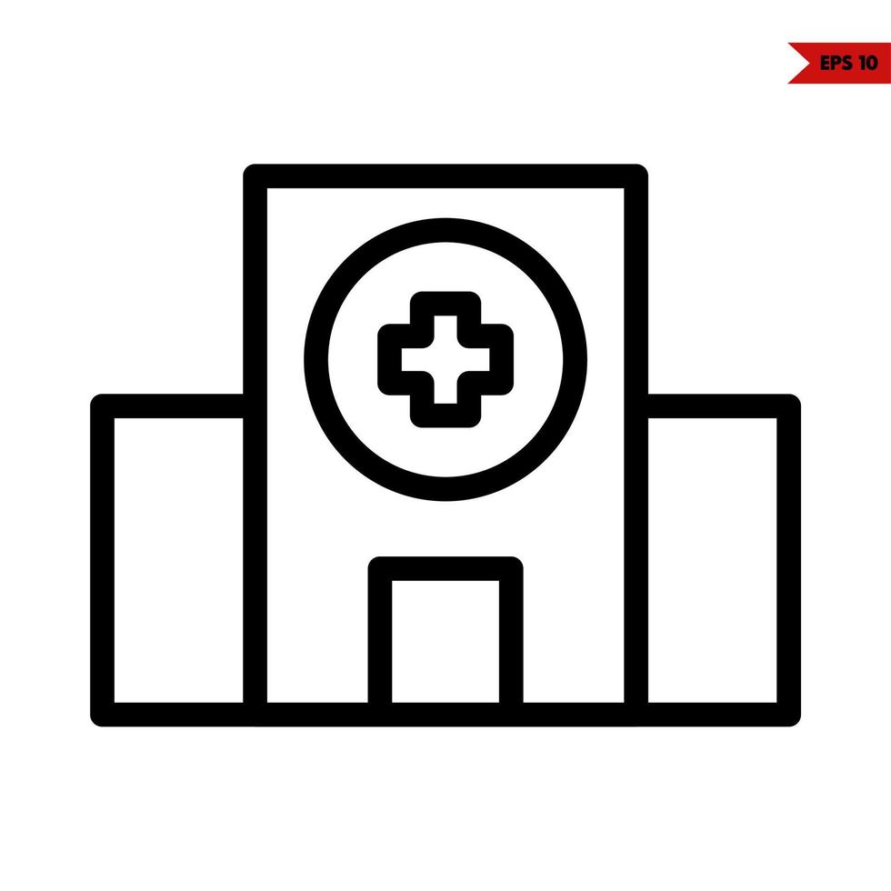 hospital line icon vector