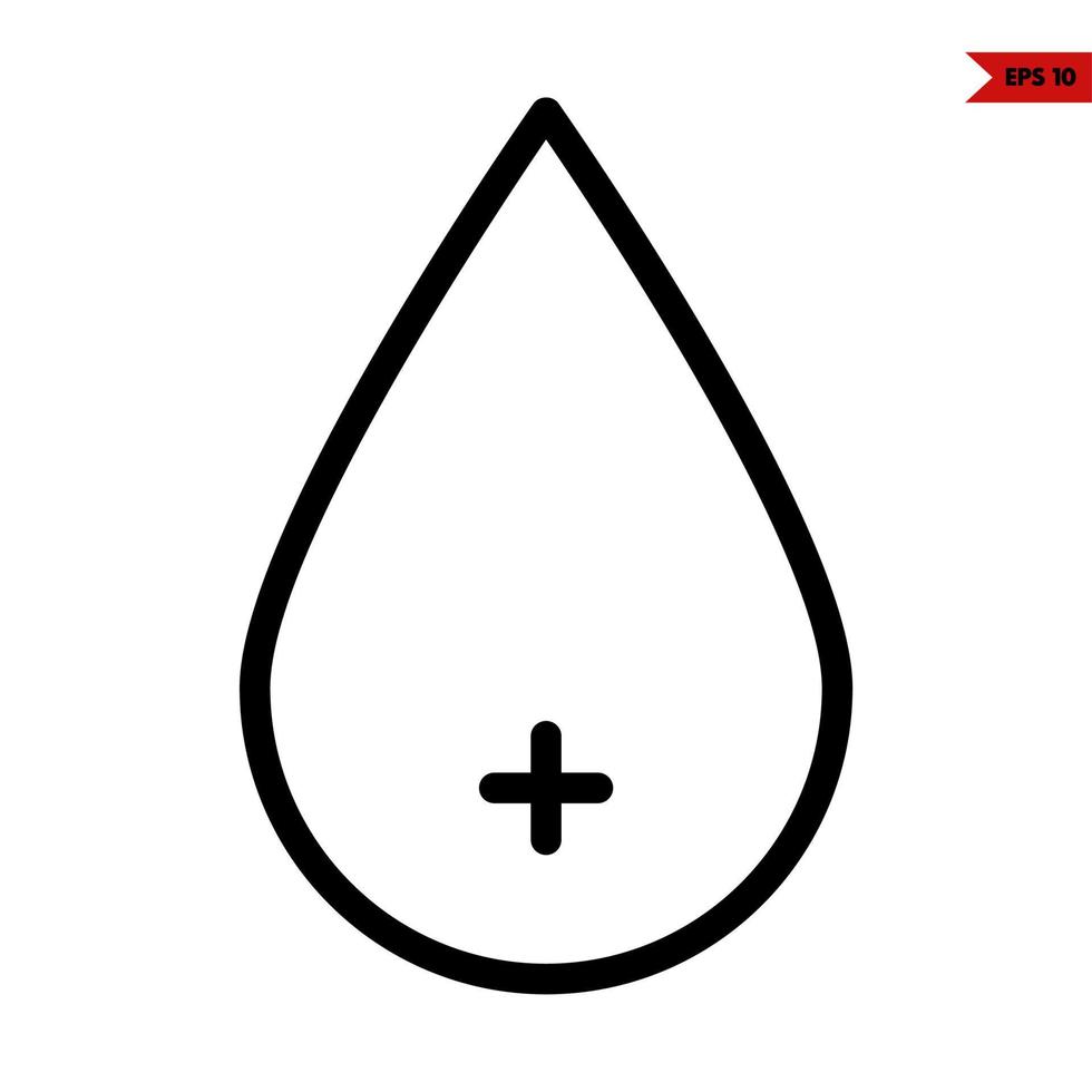medicine in blood line icon vector