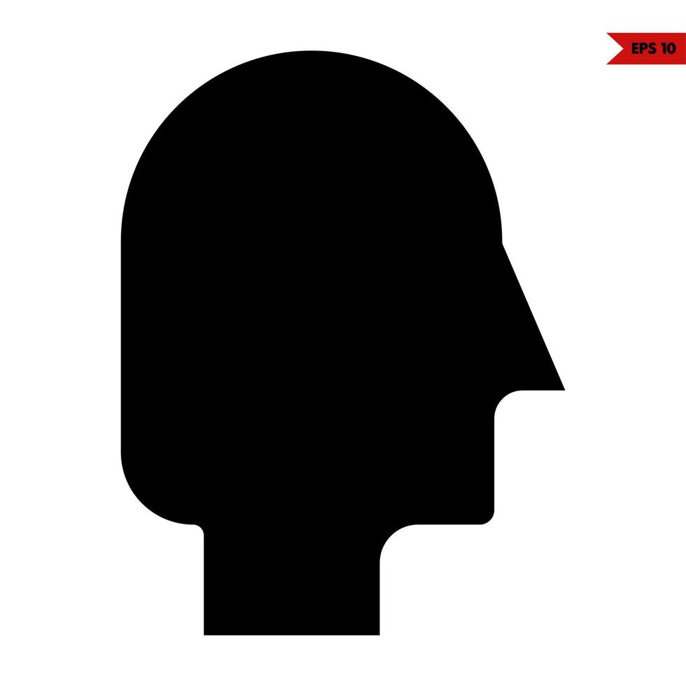 head a person glyph icon vector