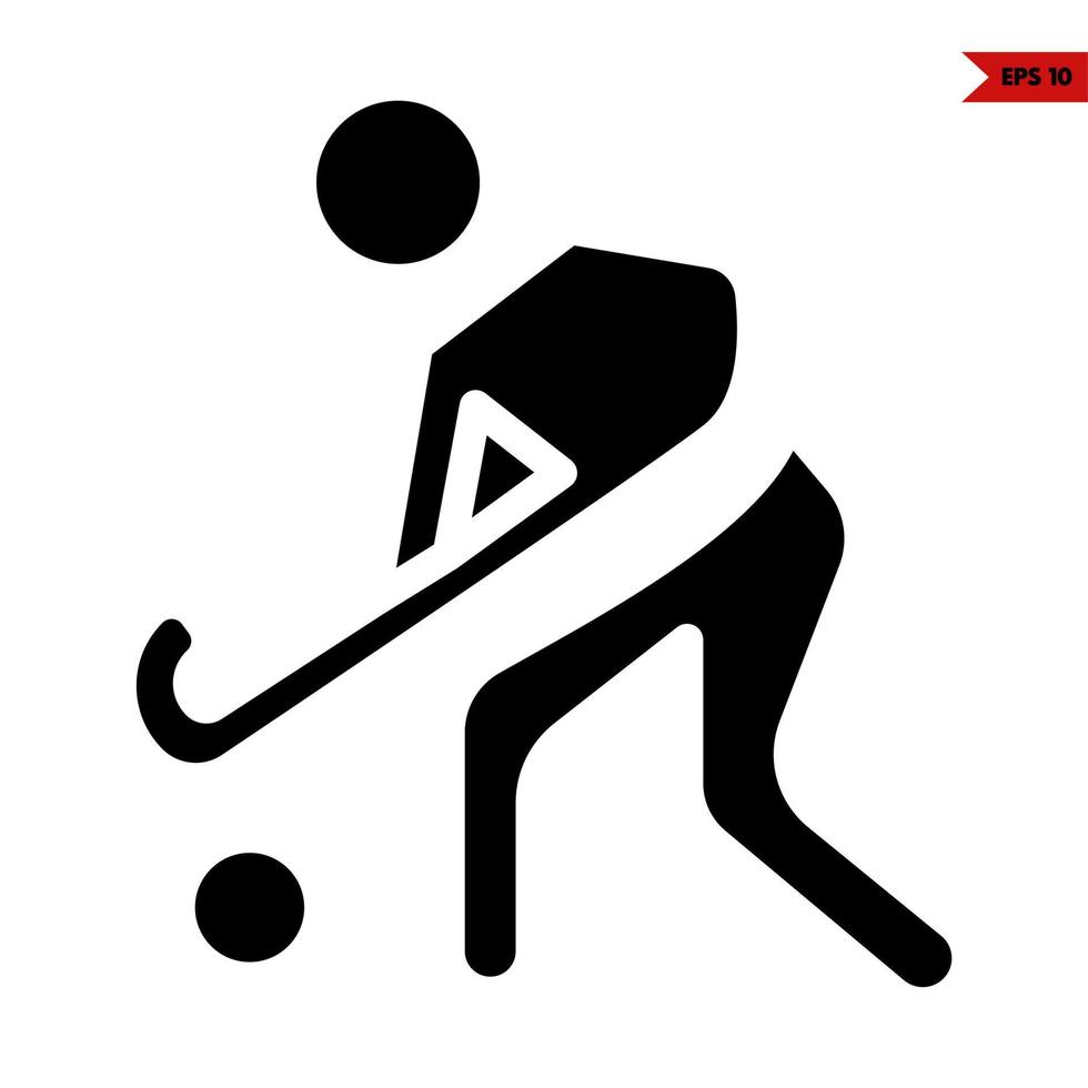 person playing golf sport glyph icon vector
