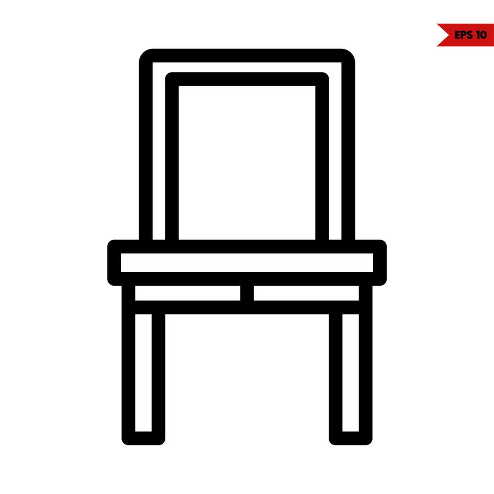 chair line icon vector