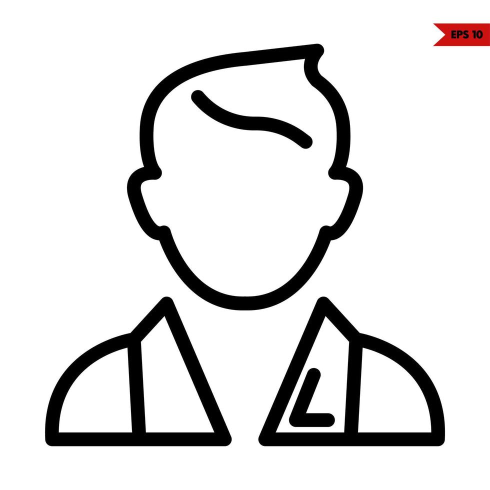 doctor line icon vector