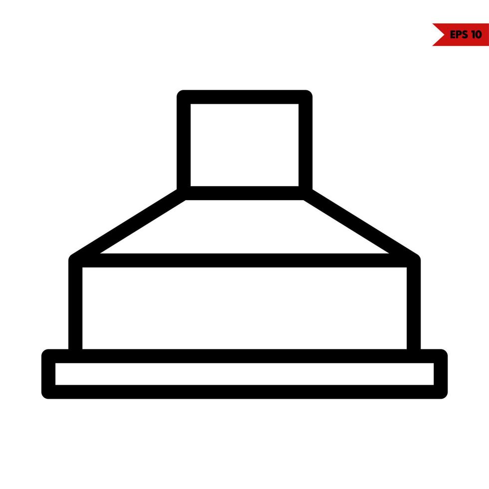 lamp kitchen line icon vector