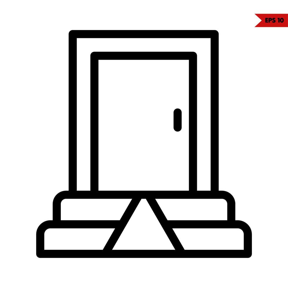 door line icon vector