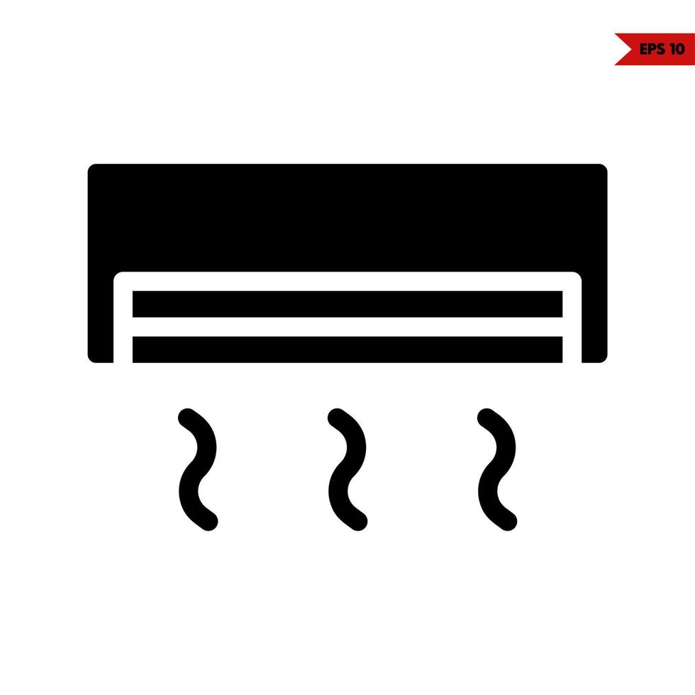 air conditioner glyph icon vector
